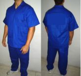 Conjunto de Jaleco e calça em brim